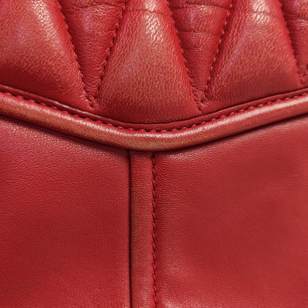 Miu Confidential Quilted Lambskin Red