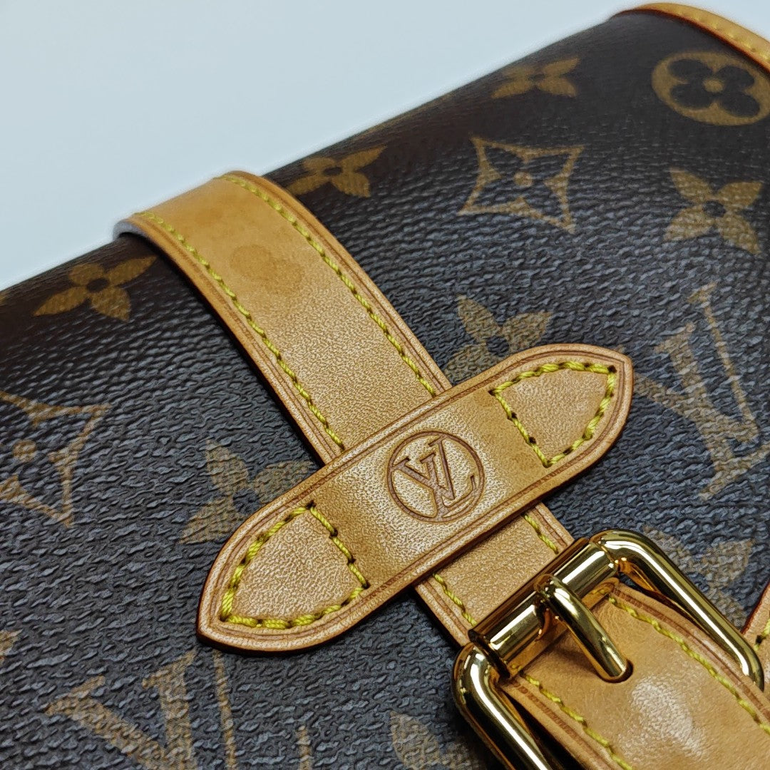 SAUMUR BB Monogram Coated Canvas Brown