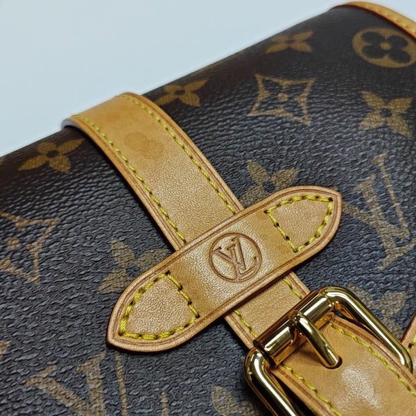 SAUMUR BB Monogram Coated Canvas Brown