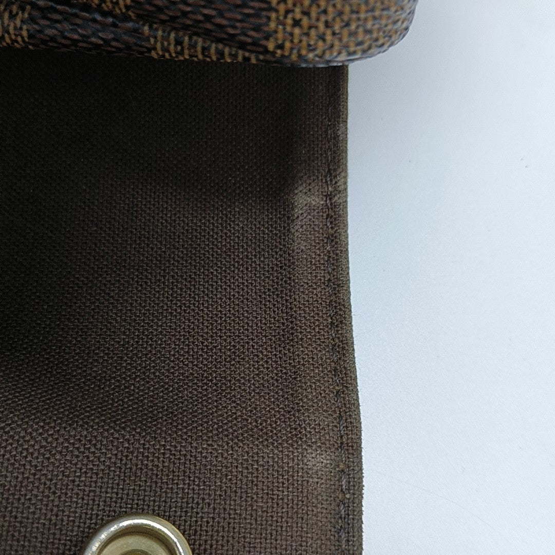 NAVIGLIO Damier Ebene Coated Canvas Brown