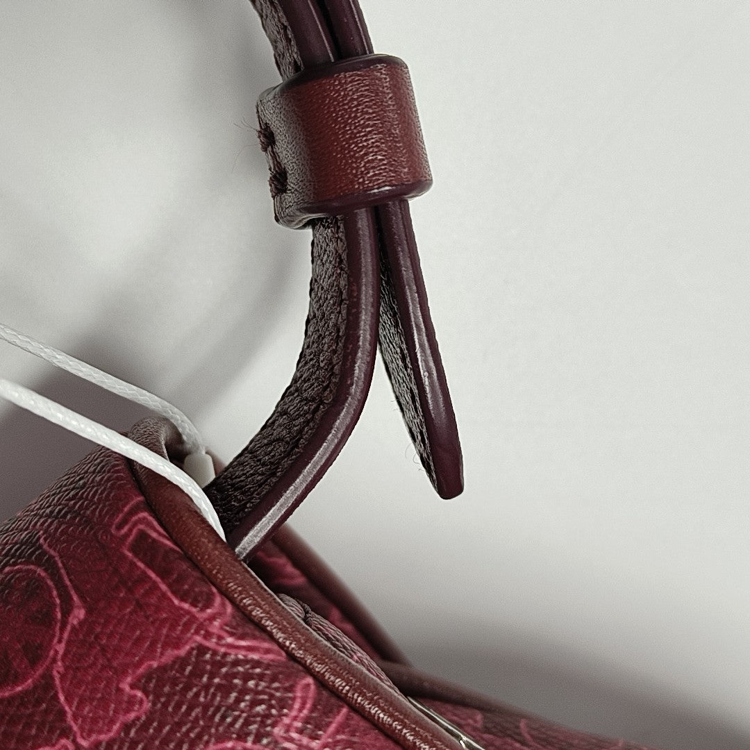 Coated Canvas Shoulder Bag Red