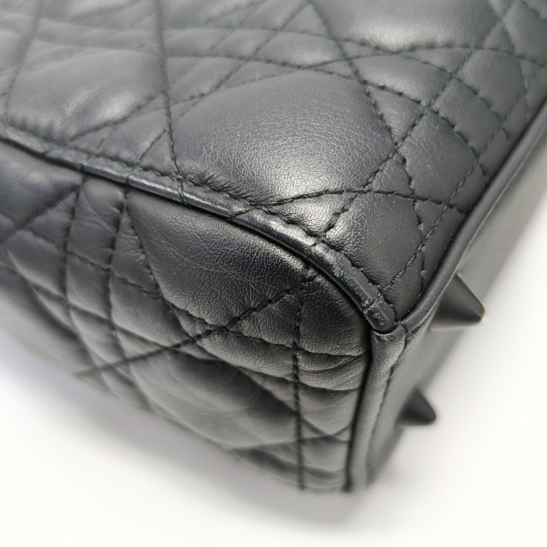 Lady Dior Small Cannage Calfskin Black