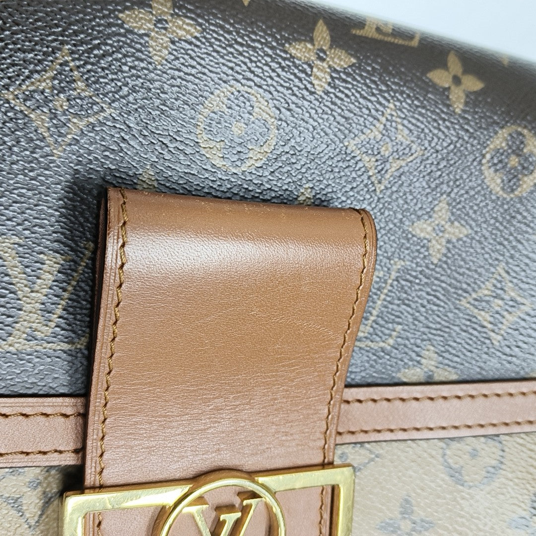 DAUPHINE MM Monogram Coated Canvas Brown