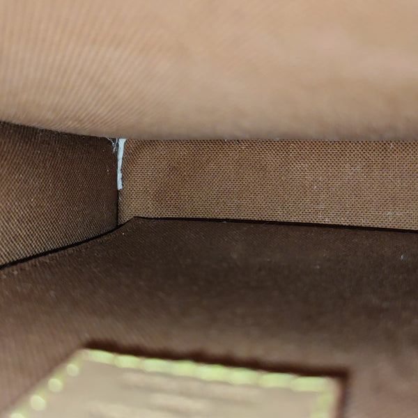 SAC PLAT Mini Monogram Coated Canvas Brown