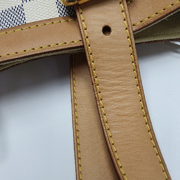 HAMPSTEAD MM Damier Azur Coated Canvas White