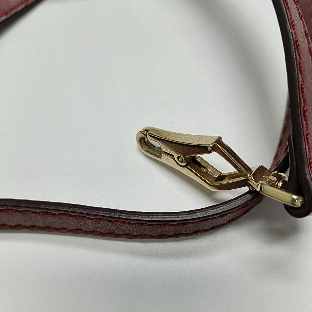 Leather Shoulder Bag Red