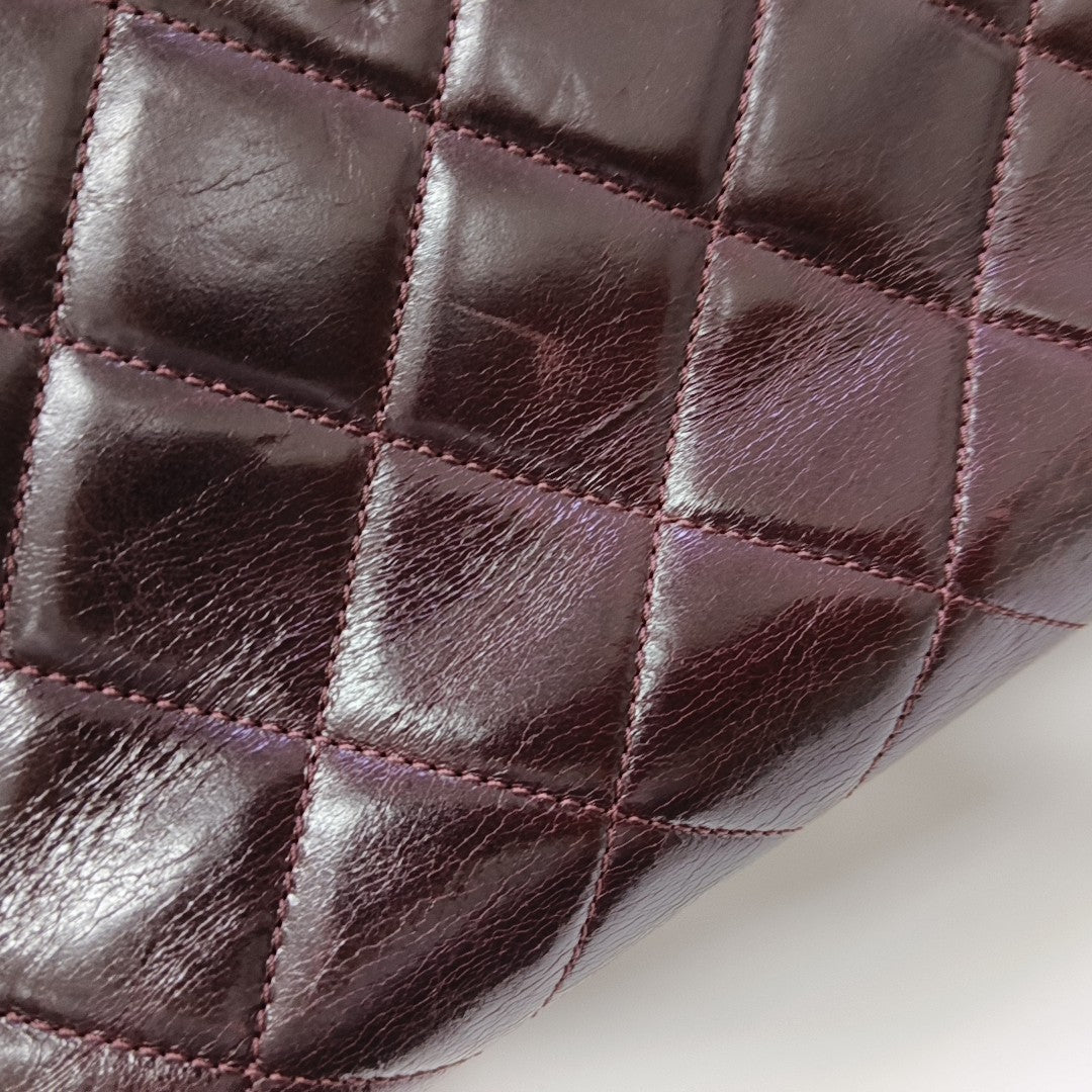 Quilted Calfskin Tote Bag Red