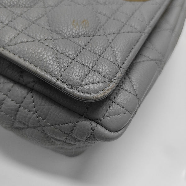 Dior Caro Medium Cannage Calfskin Gray