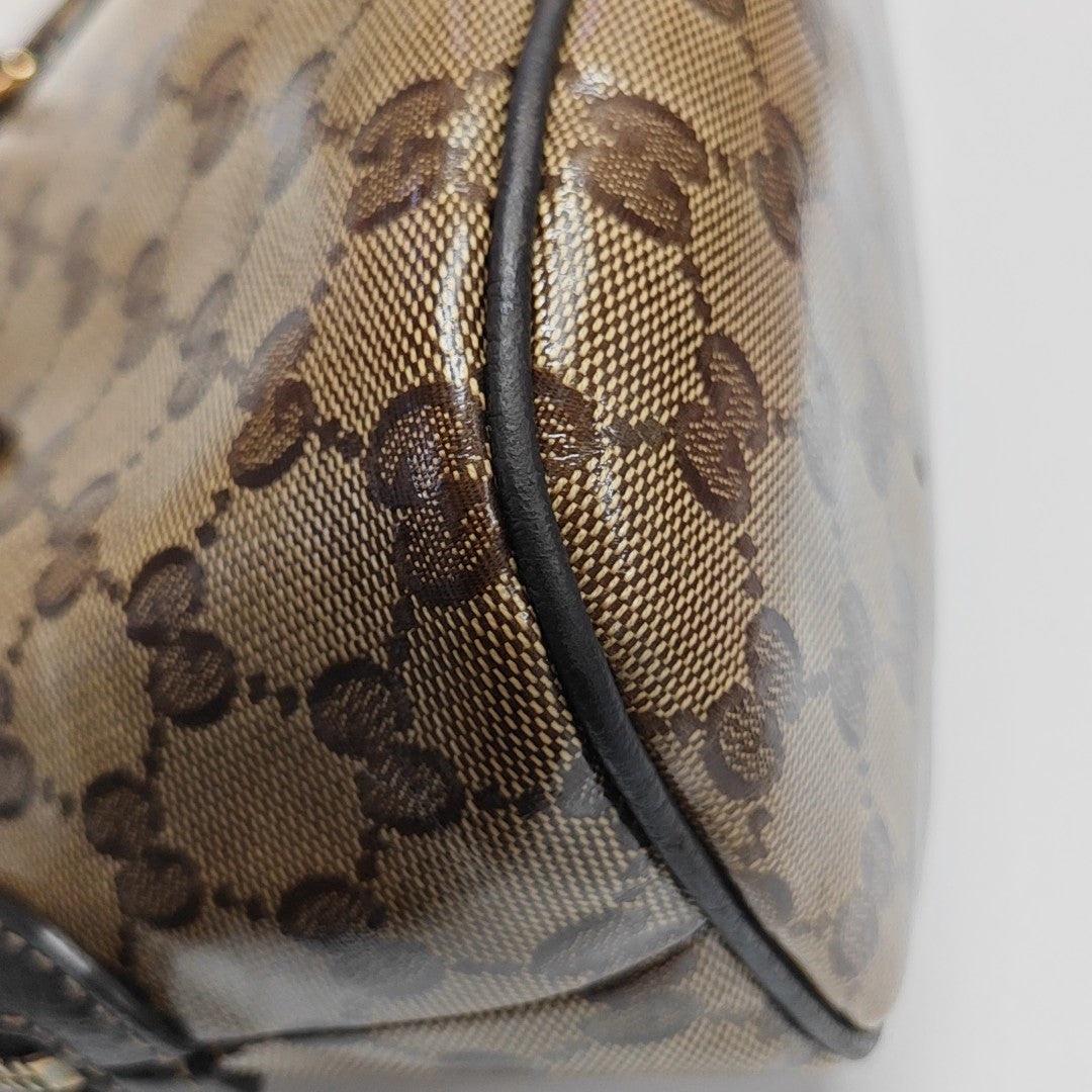 Monogram Coated Canvas Shoulder Bag Brown