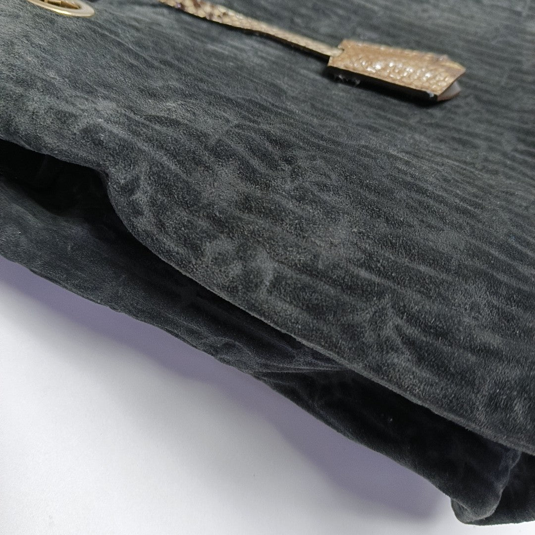 WHISPER GM Monogram Suede Black