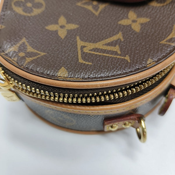 BOITE CHAPEAU Mini Monogram Coated Canvas Brown