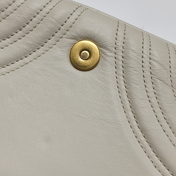 GG Marmont Medium Quilted Calfskin White