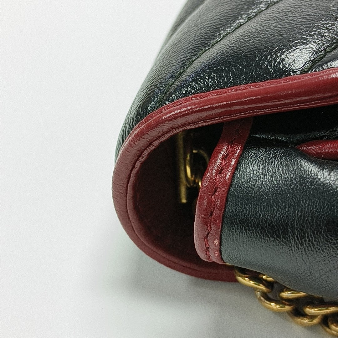 GG Marmont Super Mini Quilted Calfskin Black