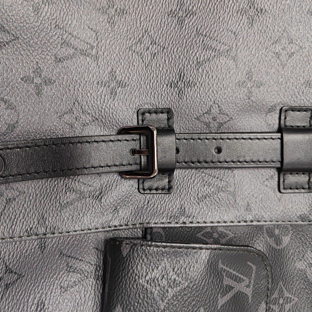 CHRISTOPHER MM Monogram Coated Canvas Gray