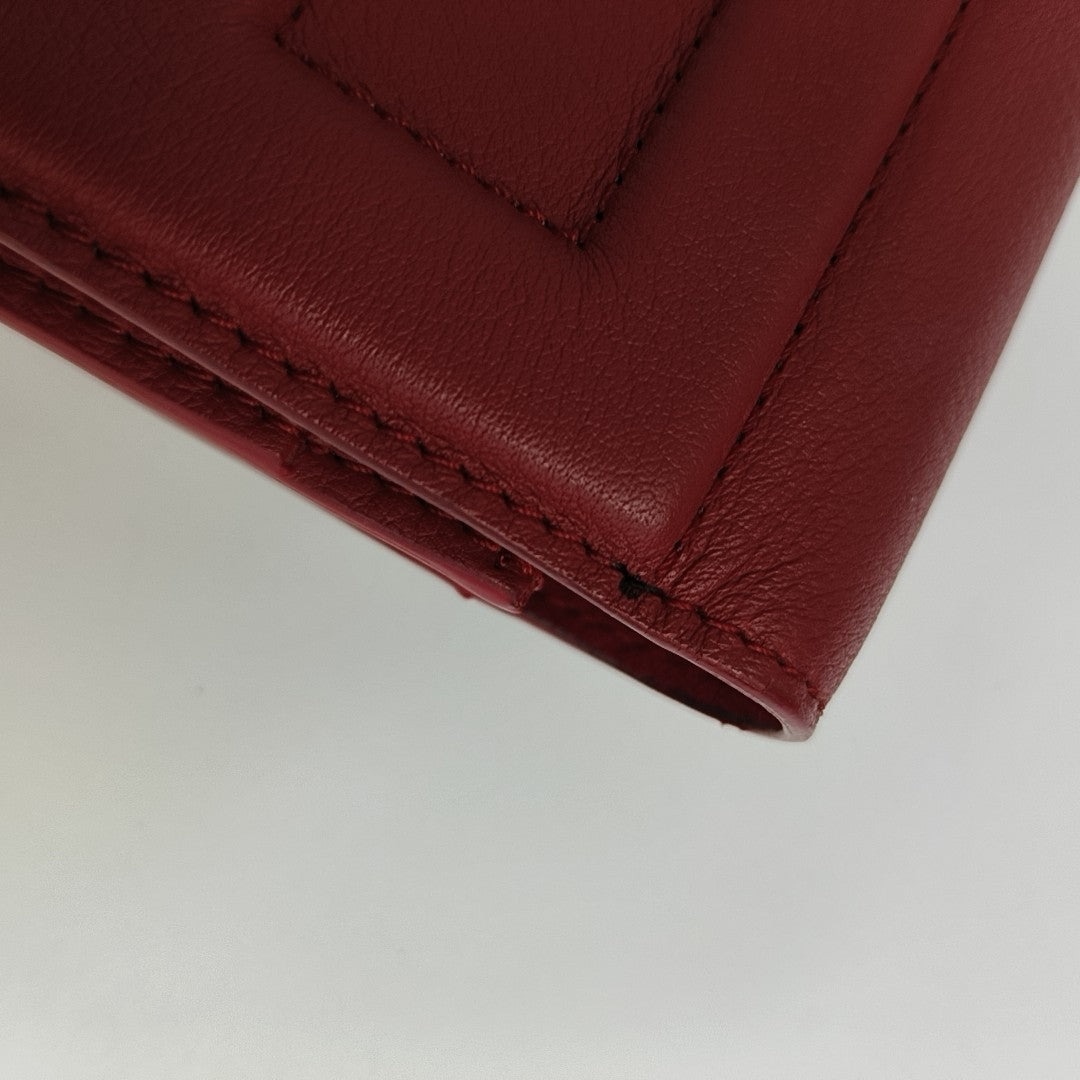 Tube Quilted Calfskin Red