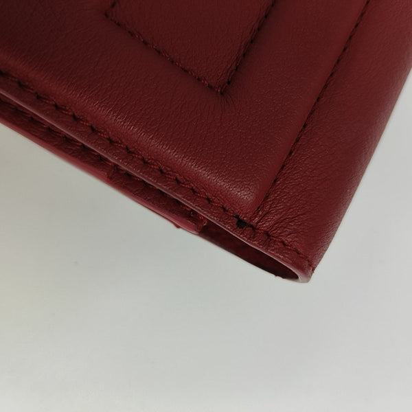 Tube Quilted Calfskin Red