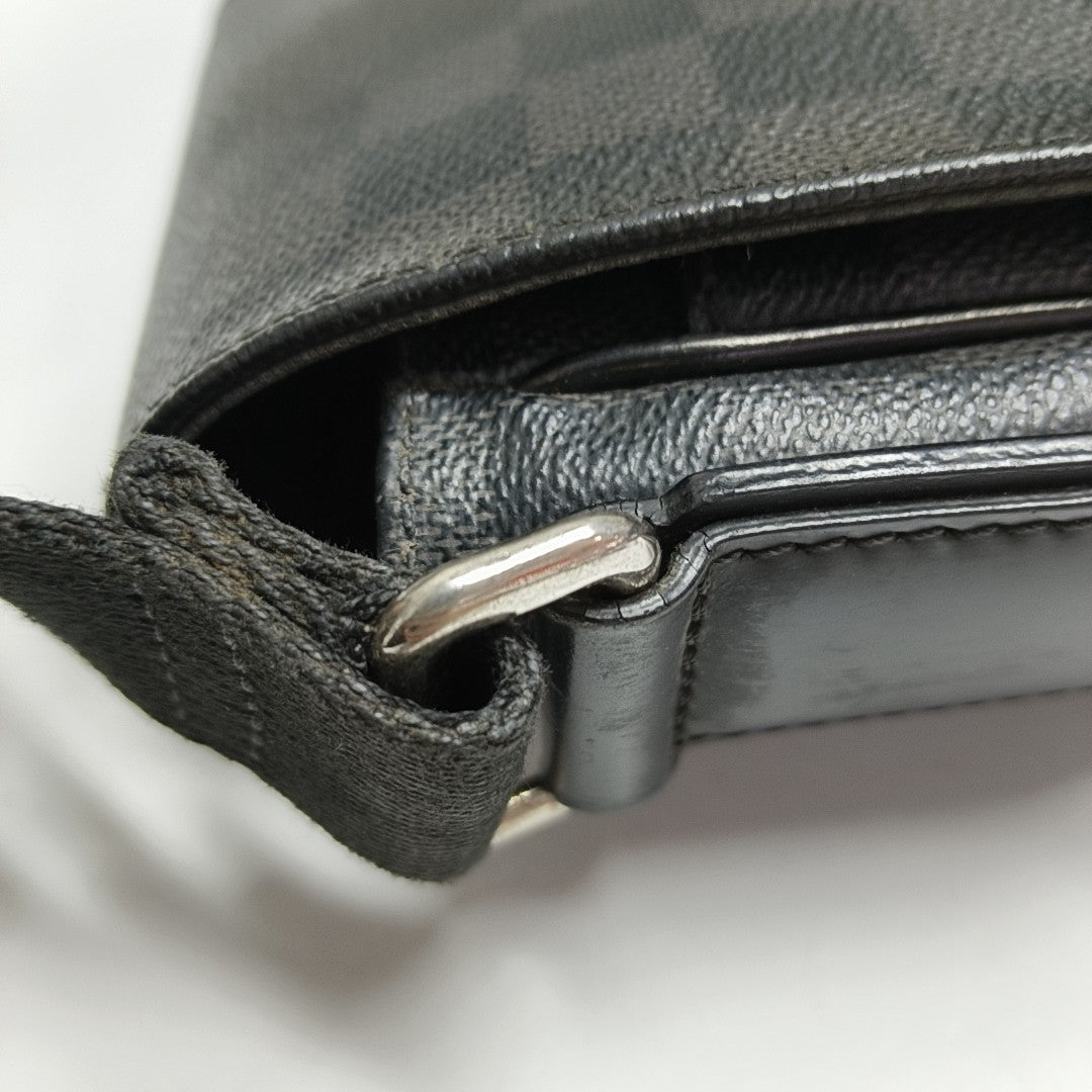 DISTRICT PM Damier Graphite Coated Canvas Gray