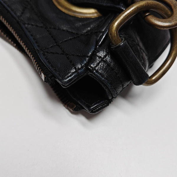 Cannage Lambskin Shoulder Bag Black