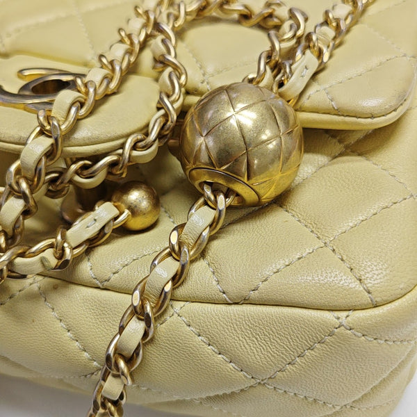 CLASSIC FLAP Mini Quilted Lambskin Yellow