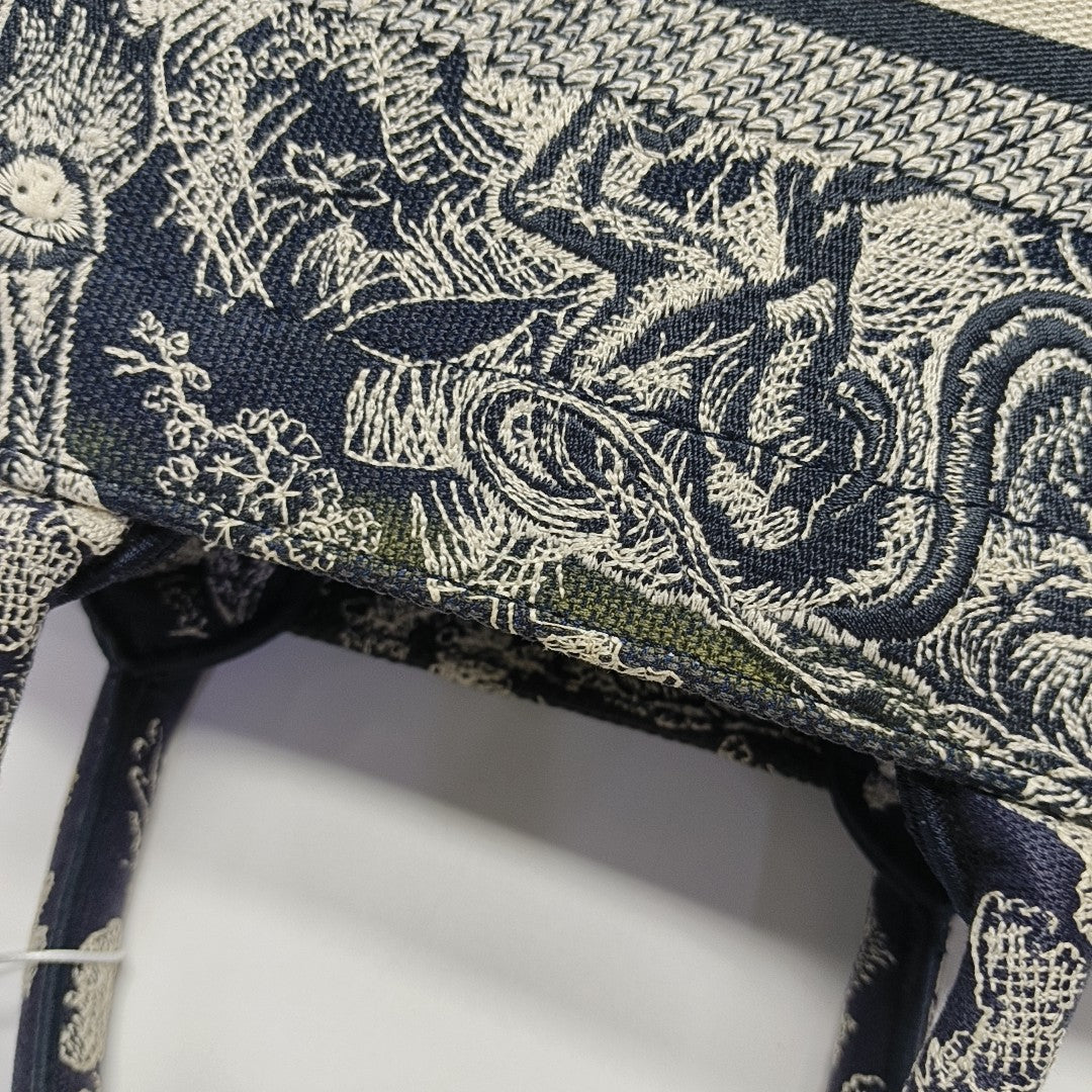 Book Tote Small Canvas Blue
