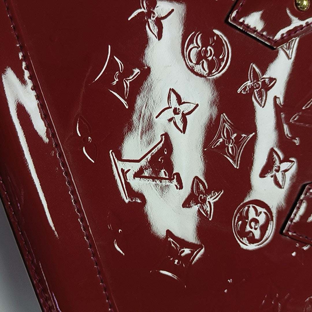 ALMA BB Monogram Patent Leather Red