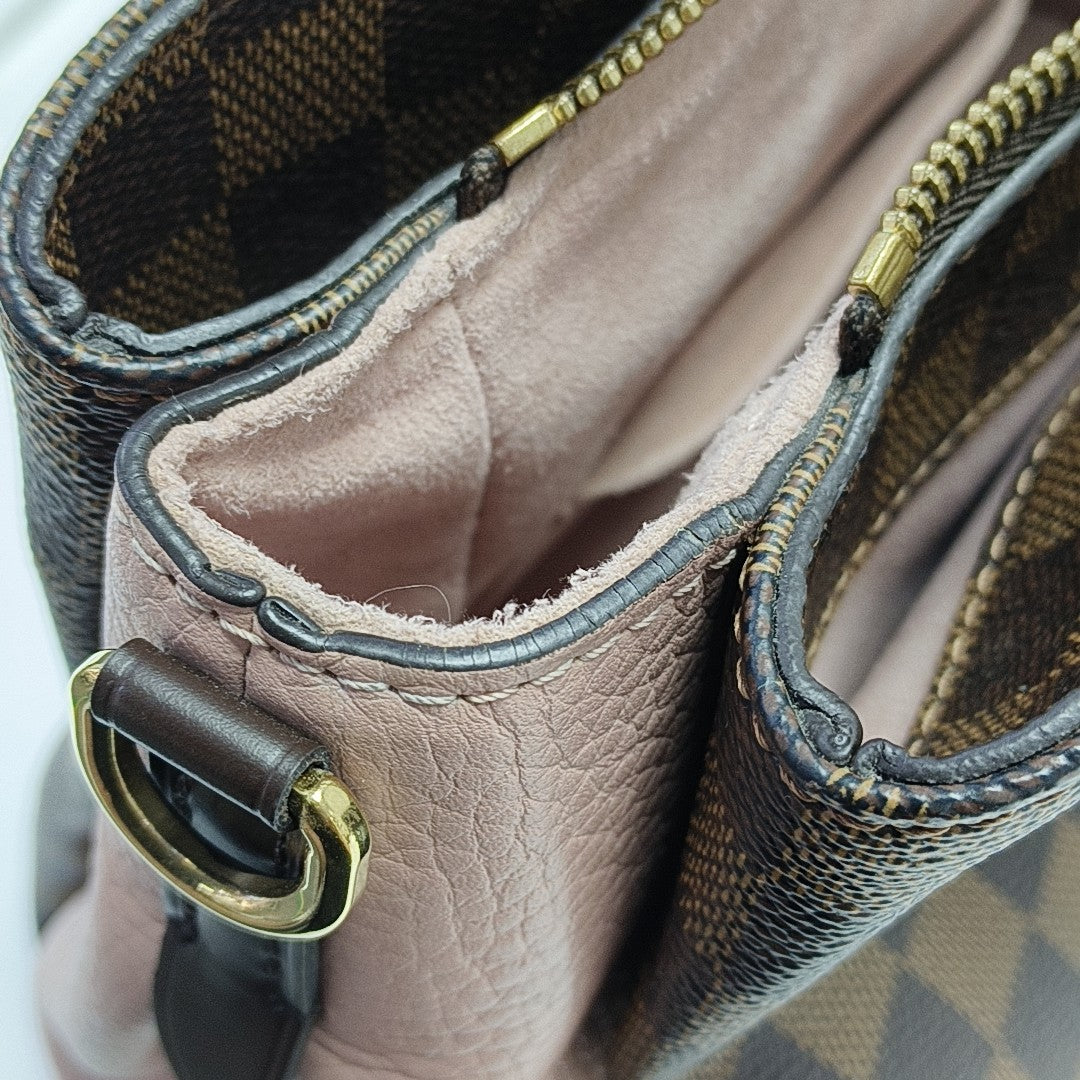 NORMANDY Damier Ebene Coated Canvas Brown