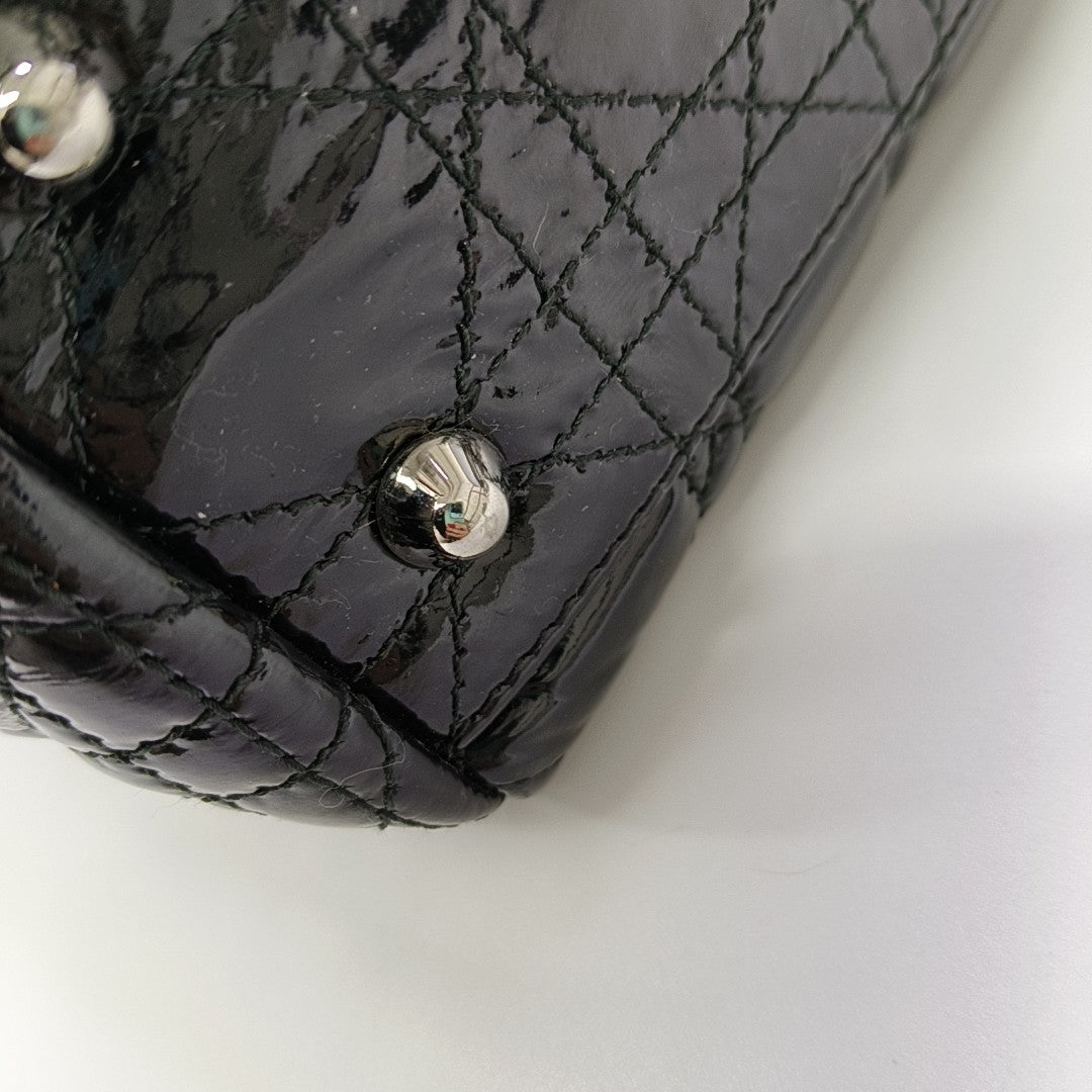 Dior Soft Cannage Patent Leather Black