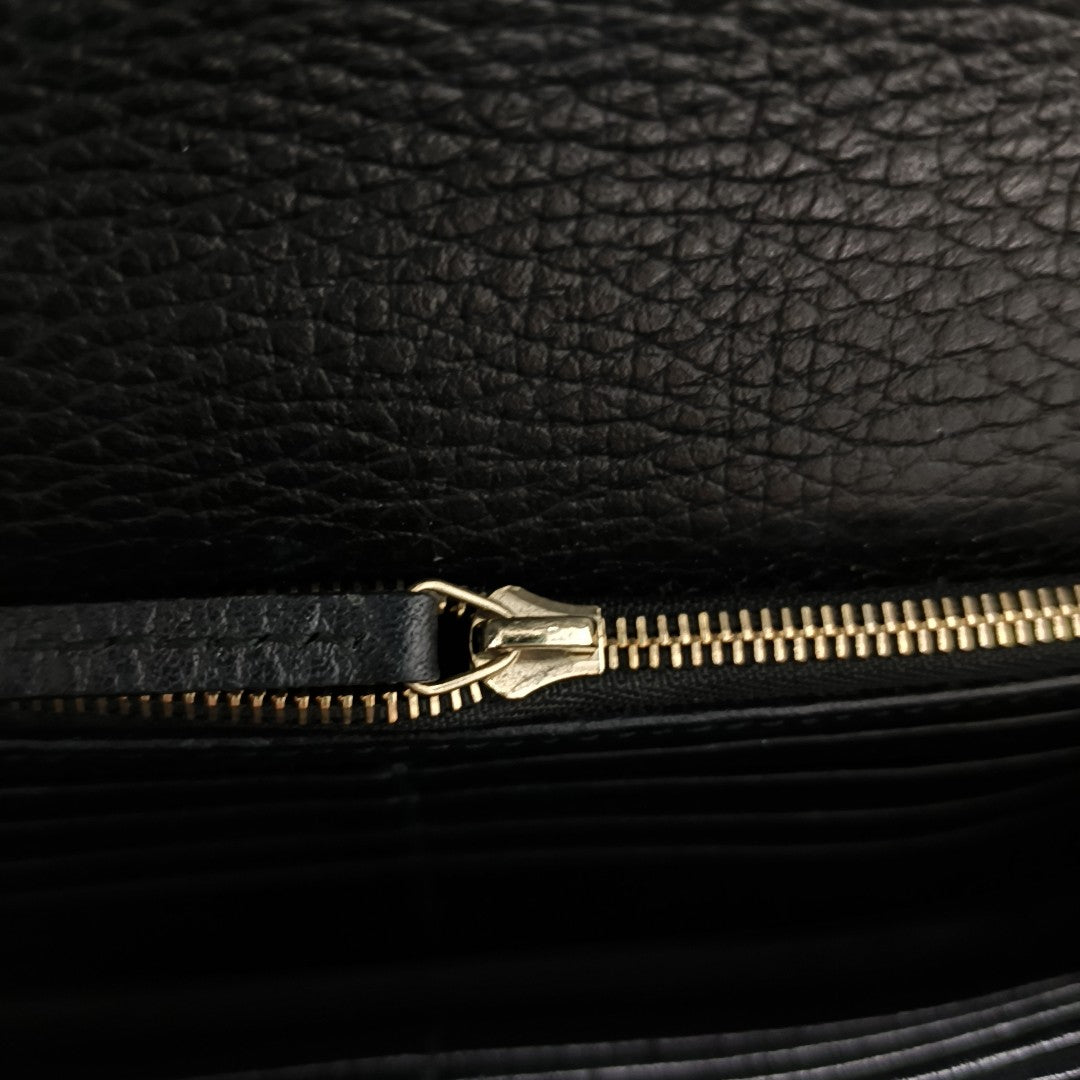 Interlocking G Small Calfskin Black