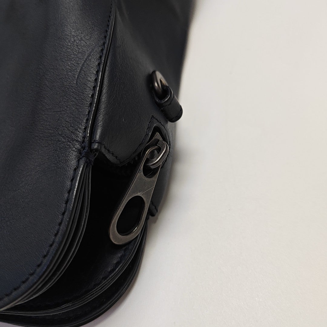 Calfskin Shoulder Bag Blue