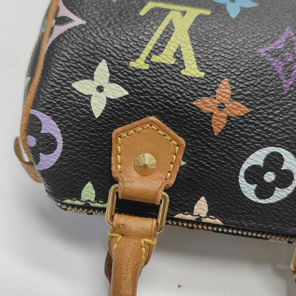 LV × TM SPEEDY Nano Lona Monogram Revestida Negra