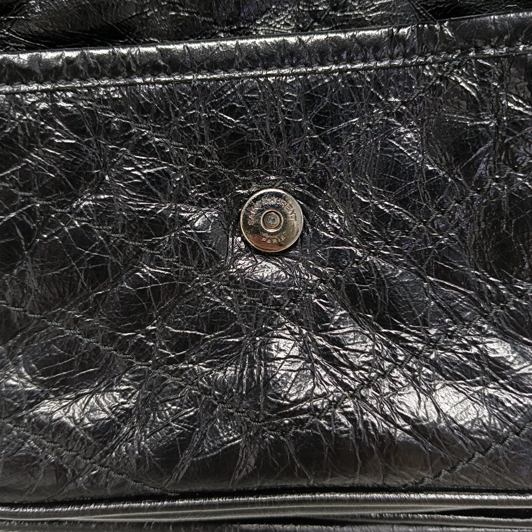 NIKI Small Chevron Calfskin Black
