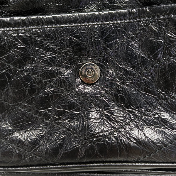 NIKI Small Chevron Calfskin Black