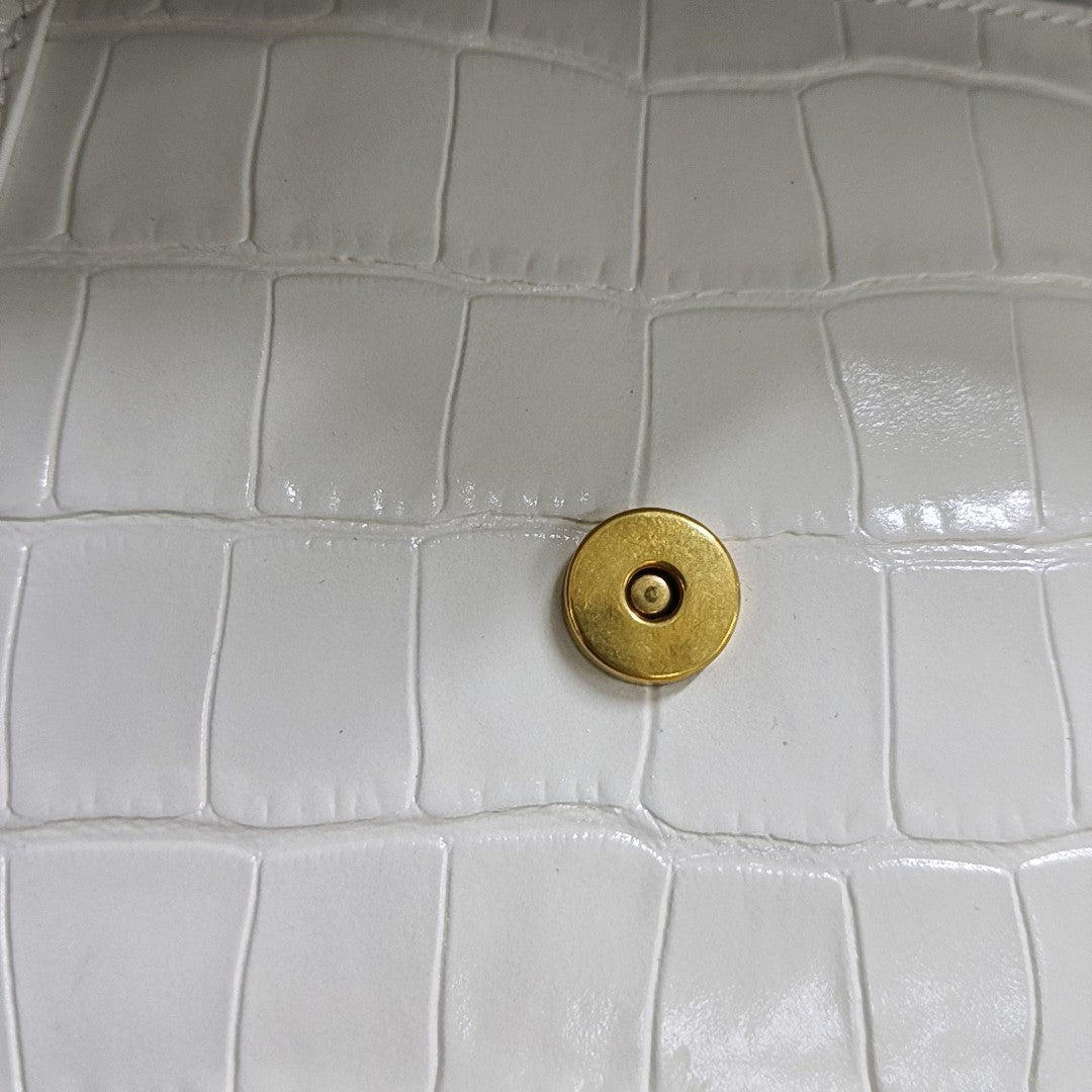 Hourglass S Calfskin White