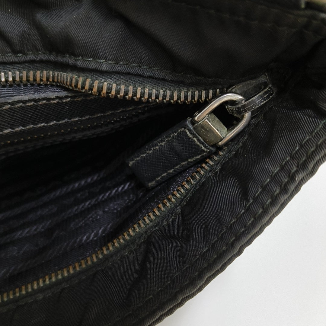 Bolso bandolera de nailon, nailon negro