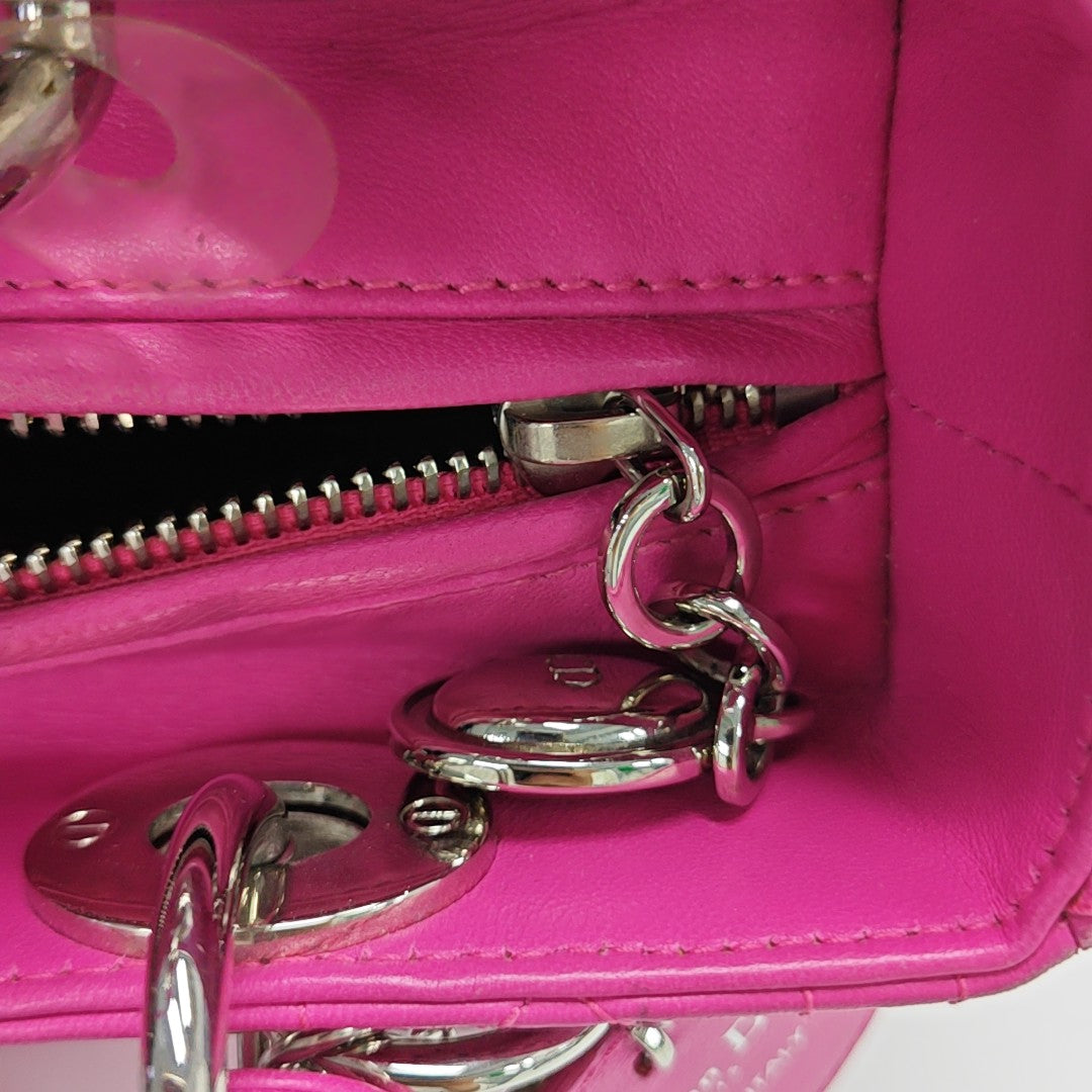 Lady Dior Medium Cannage Lambskin Red