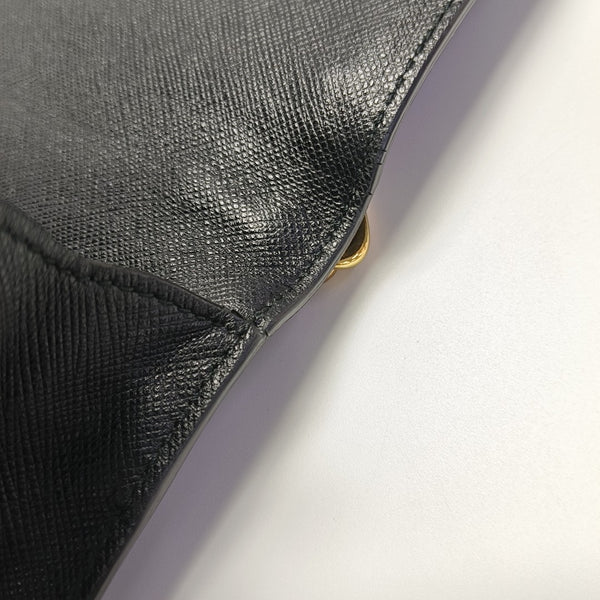Saffiano Calfskin Shoulder Bag Black