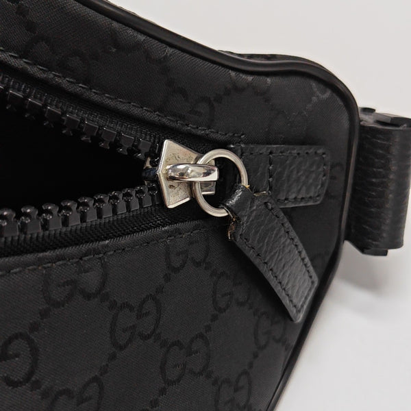 Monogram Fabric Belt Bag Black