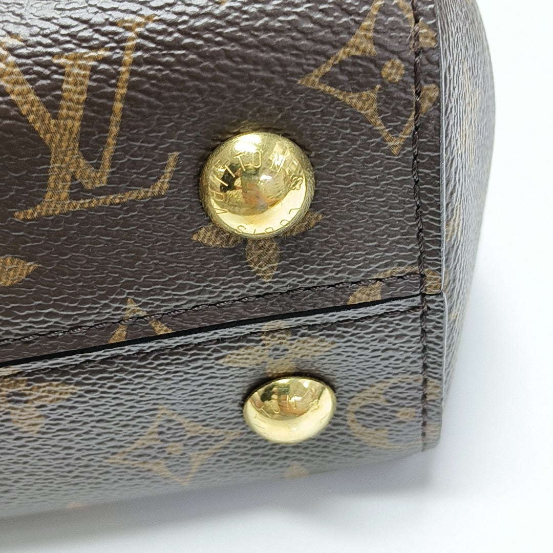 CLUNY PM Monogram Coated Canvas Brown