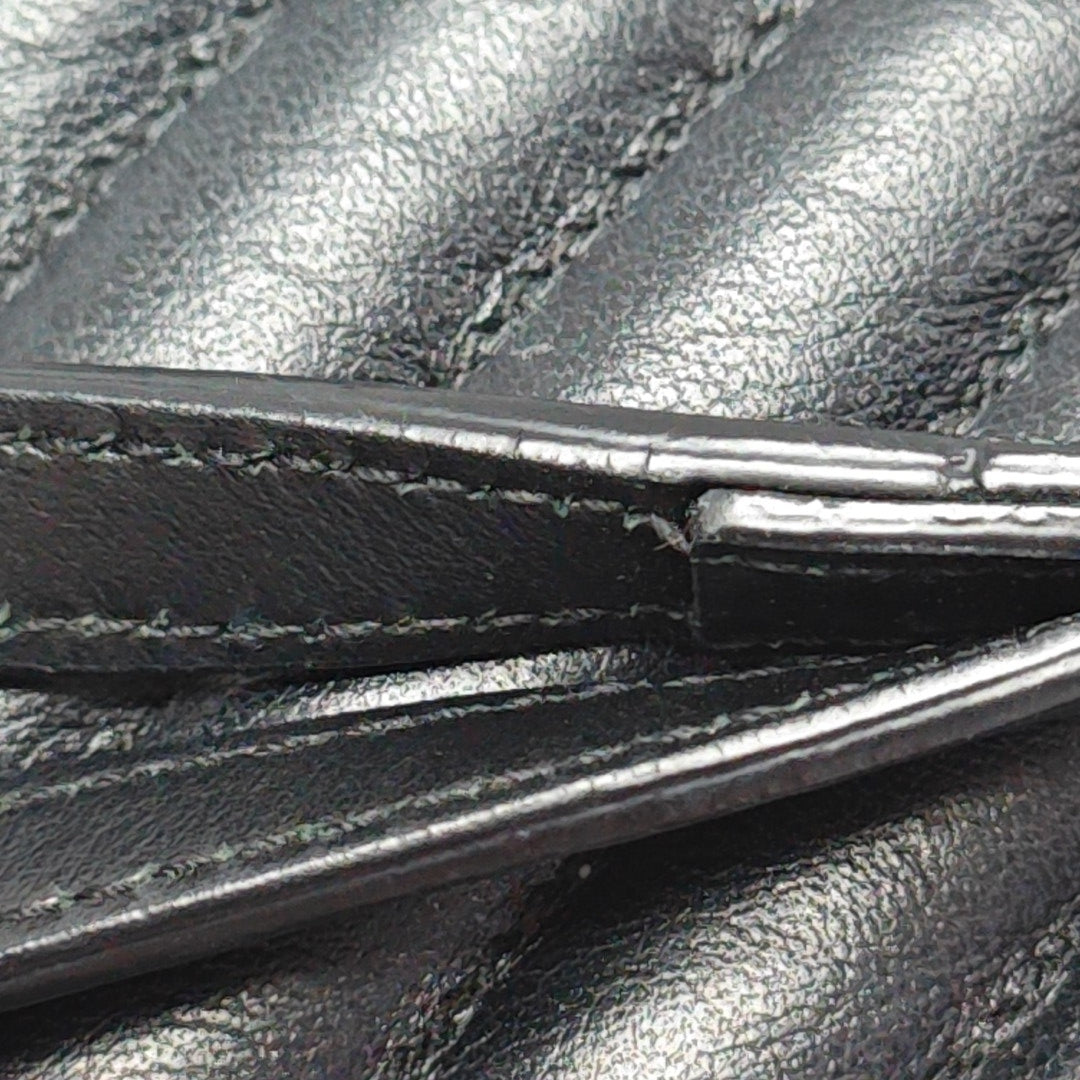MONOGRAM Chevron Calfskin Black