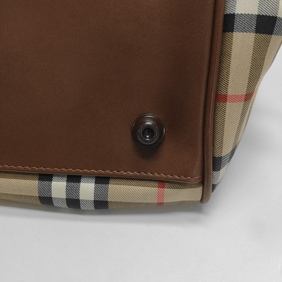 Canvas Top Handle Bag Brown