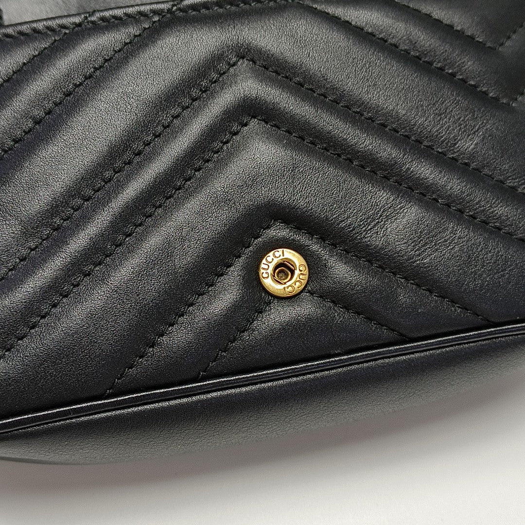 GG Marmont Mini Quilted Calfskin Black
