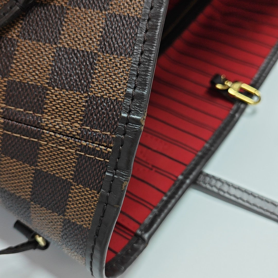 NEVERFULL MM Damier Ebene Coated Canvas Brown