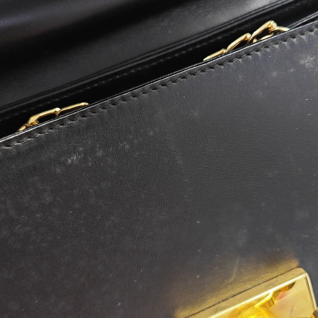 Calfskin Shoulder Bag Black
