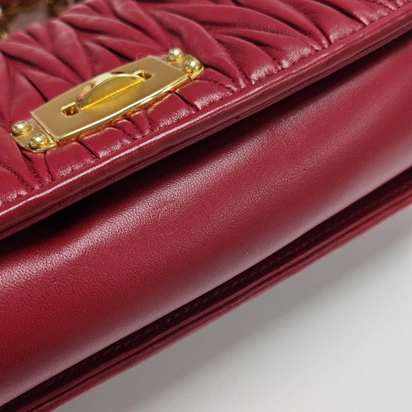 Crystal Quilted Lambskin Red