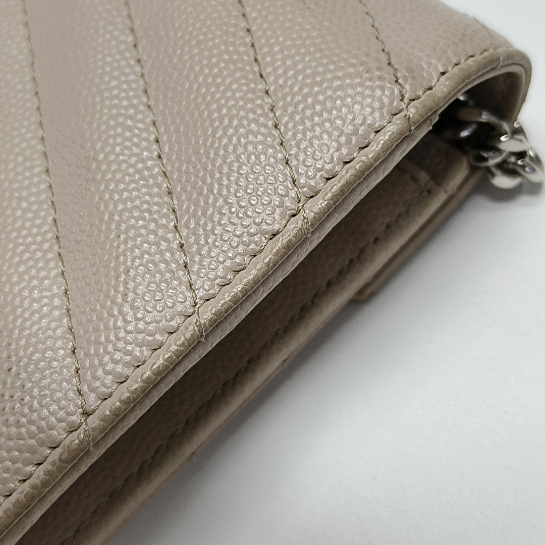 MONOGRAM Chevron Calfskin Pink