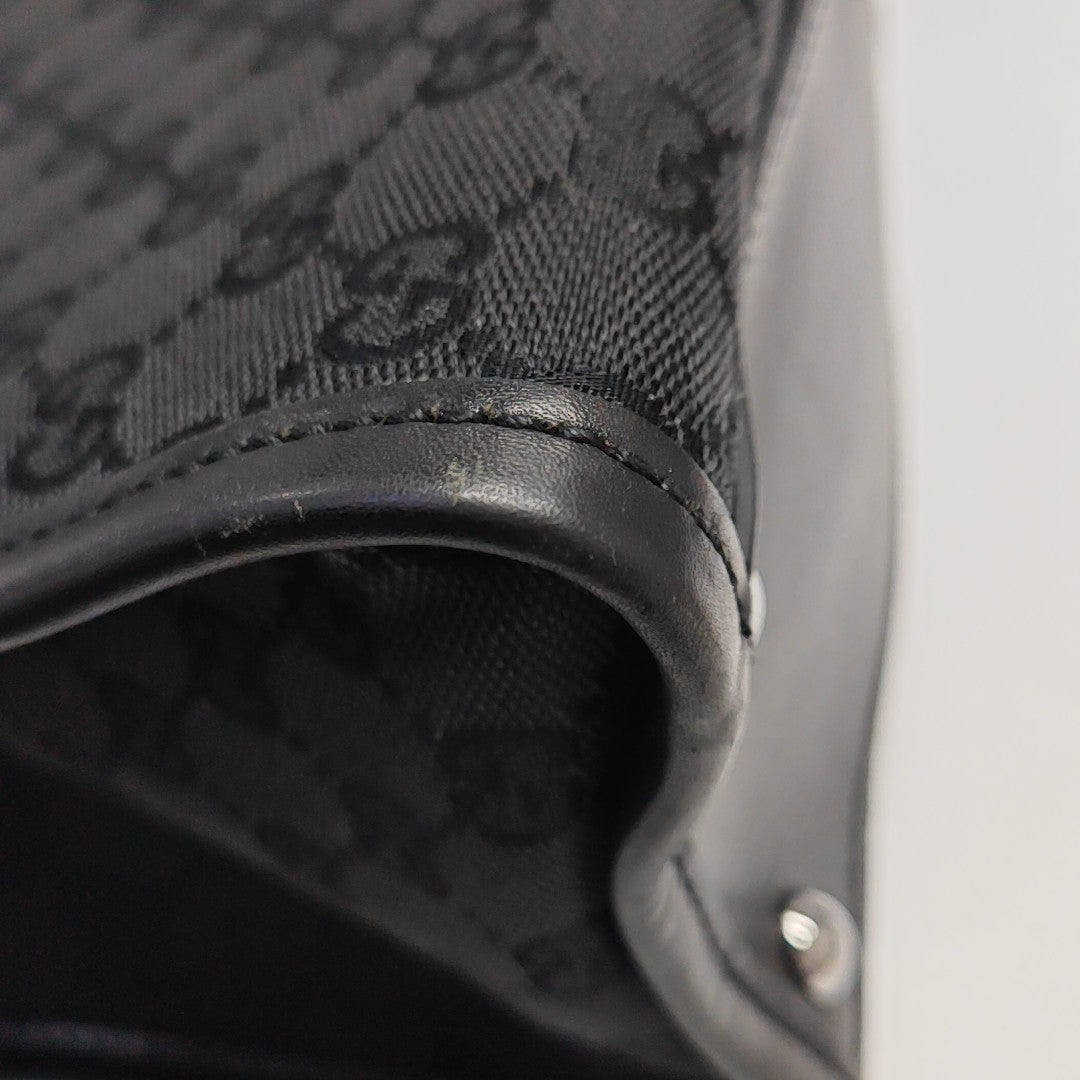 Monogram Canvas Tote Bag Black