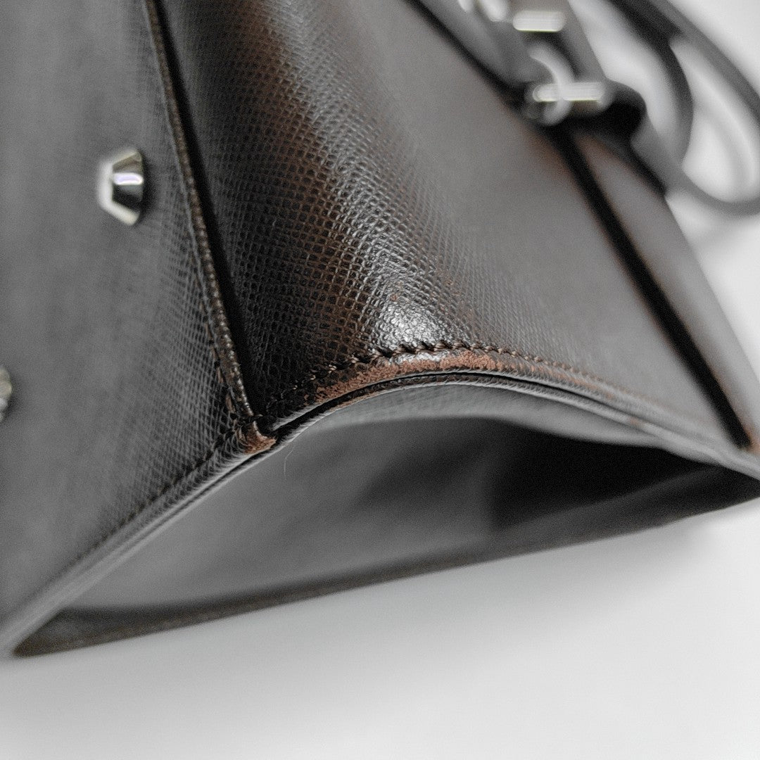 Calfskin Shoulder Bag Brown