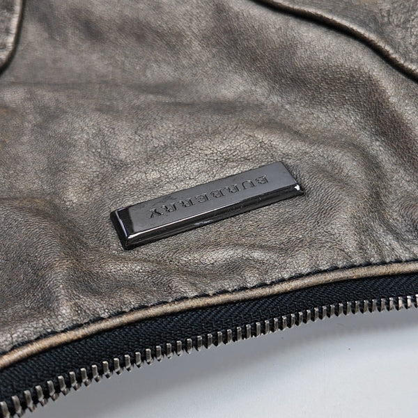 Calfskin Top Handle Bag Gray