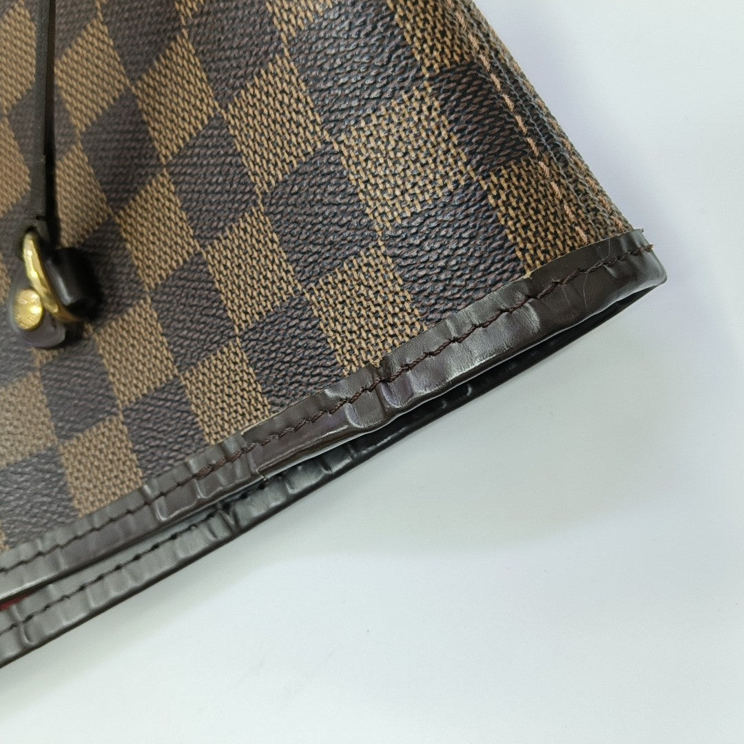 NEVERFULL GM Damier Ebene Coated Canvas Brown