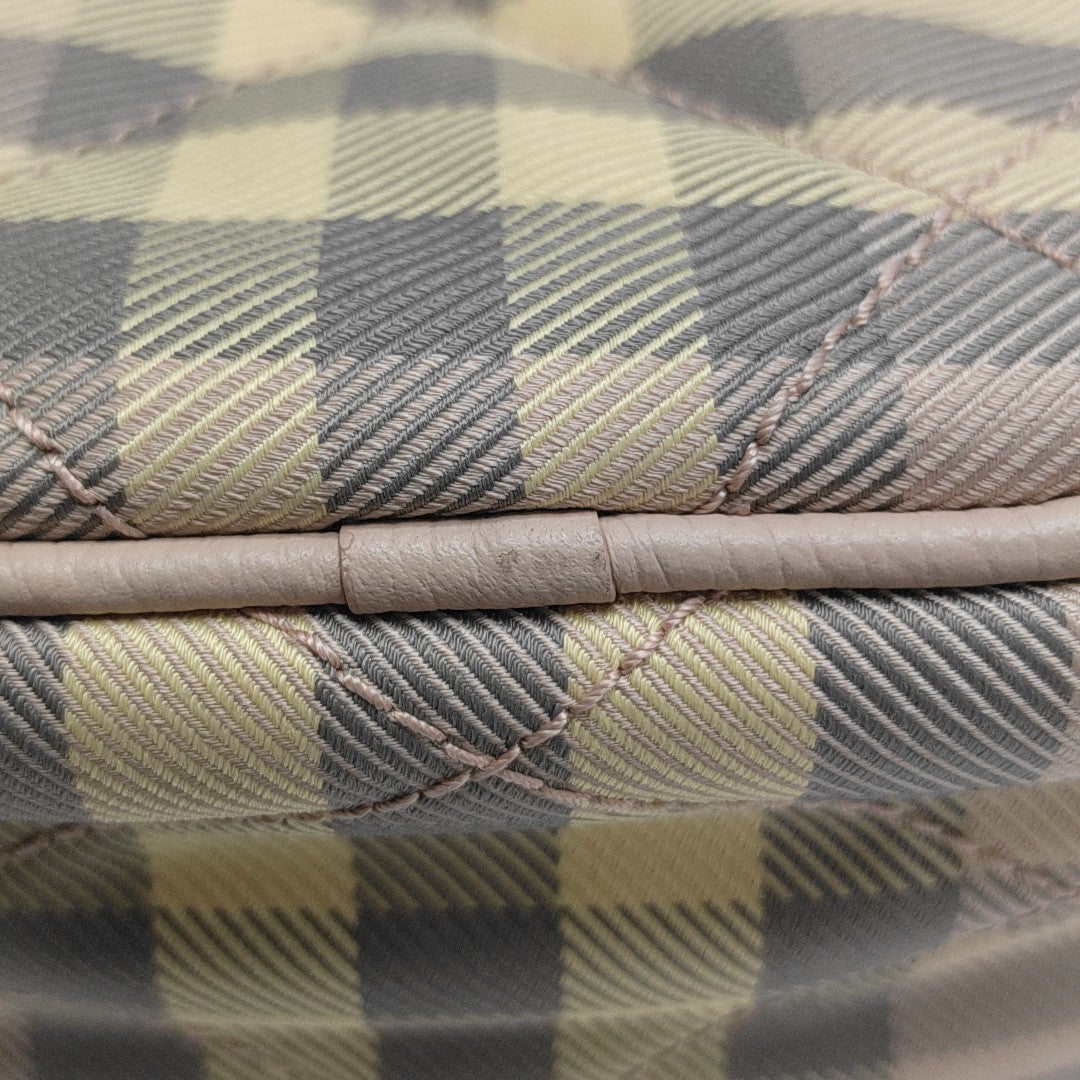 Quilted Canvas Shoulder Bag Pink